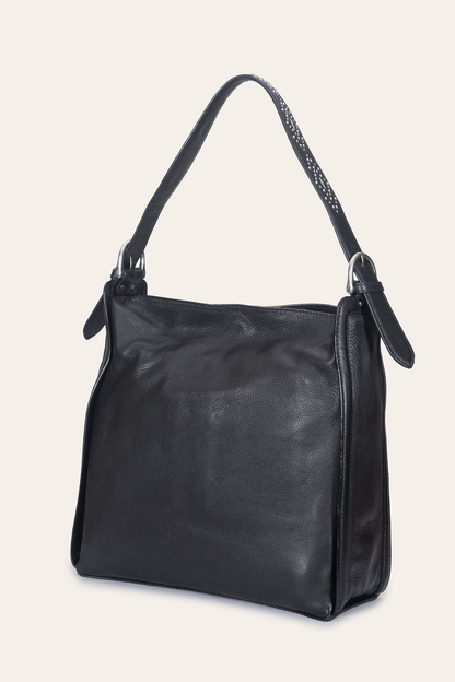 Frye Hot Sale - Women's Black Carla Studded Hobo Handbag