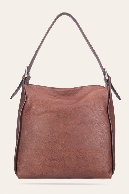 Frye Trending - Women's Cognac Carla Studded Hobo Handbag