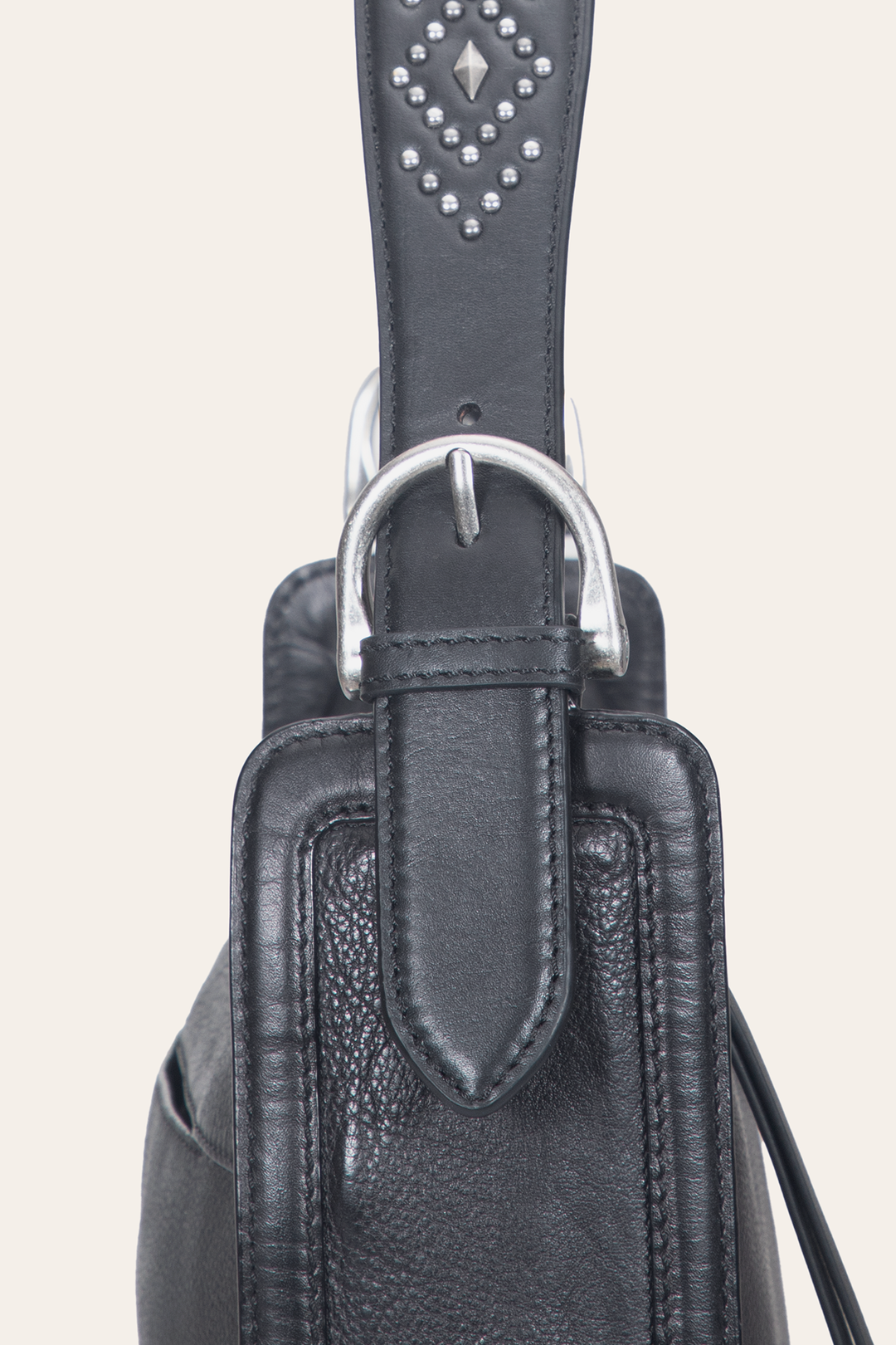 Frye Latest - Women's Black Carla Studded Shoulder Bag