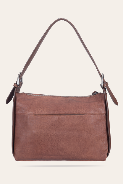 Frye Sale - Women's Cognac Carla Studded Shoulder Bag