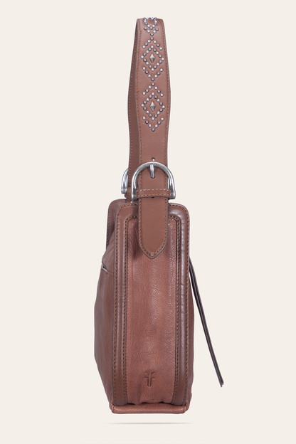 Frye Sale - Women's Cognac Carla Studded Shoulder Bag