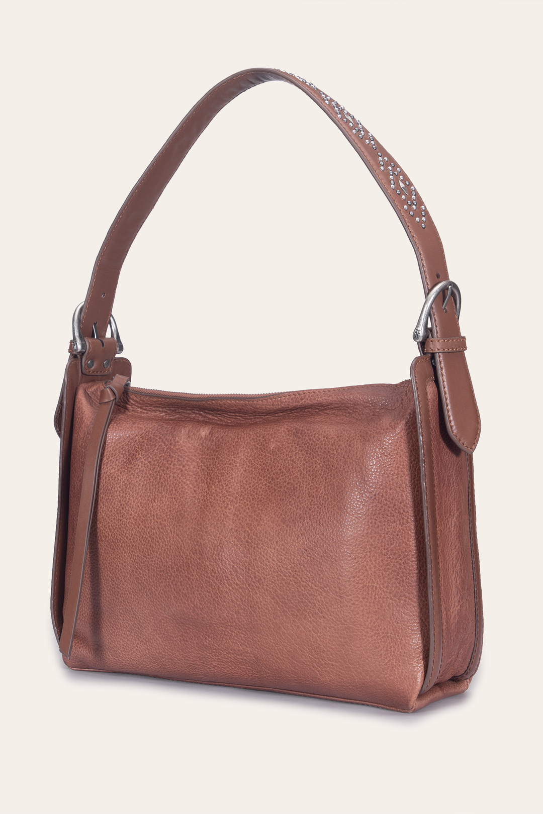 Frye Sale - Women's Cognac Carla Studded Shoulder Bag