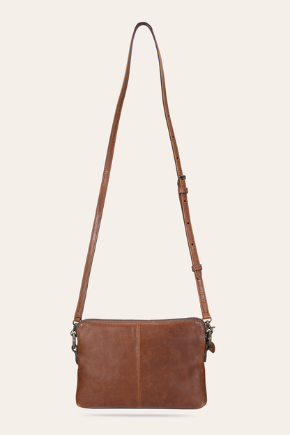 Frye Sale - Melissa Cognac Crossbody Wristlet