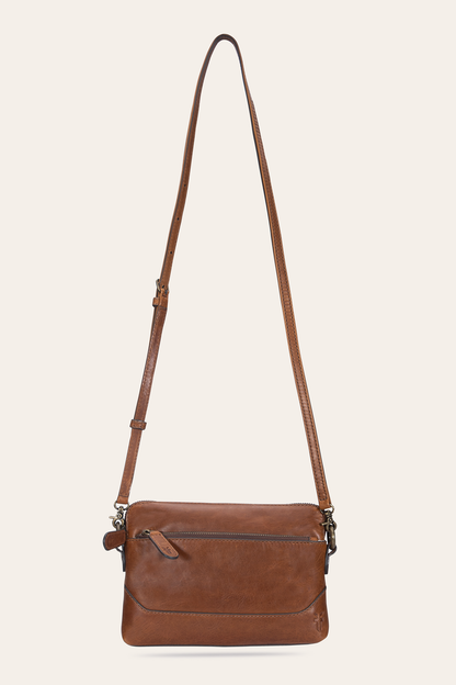 Frye Sale - Melissa Cognac Crossbody Wristlet