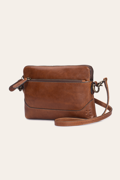 Frye Sale - Melissa Cognac Crossbody Wristlet