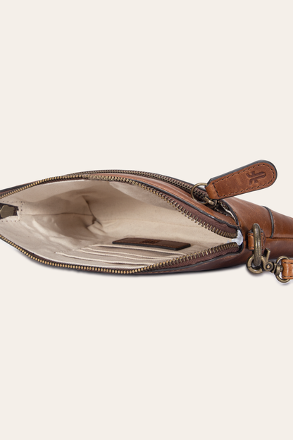 Frye Sale - Melissa Cognac Crossbody Wristlet