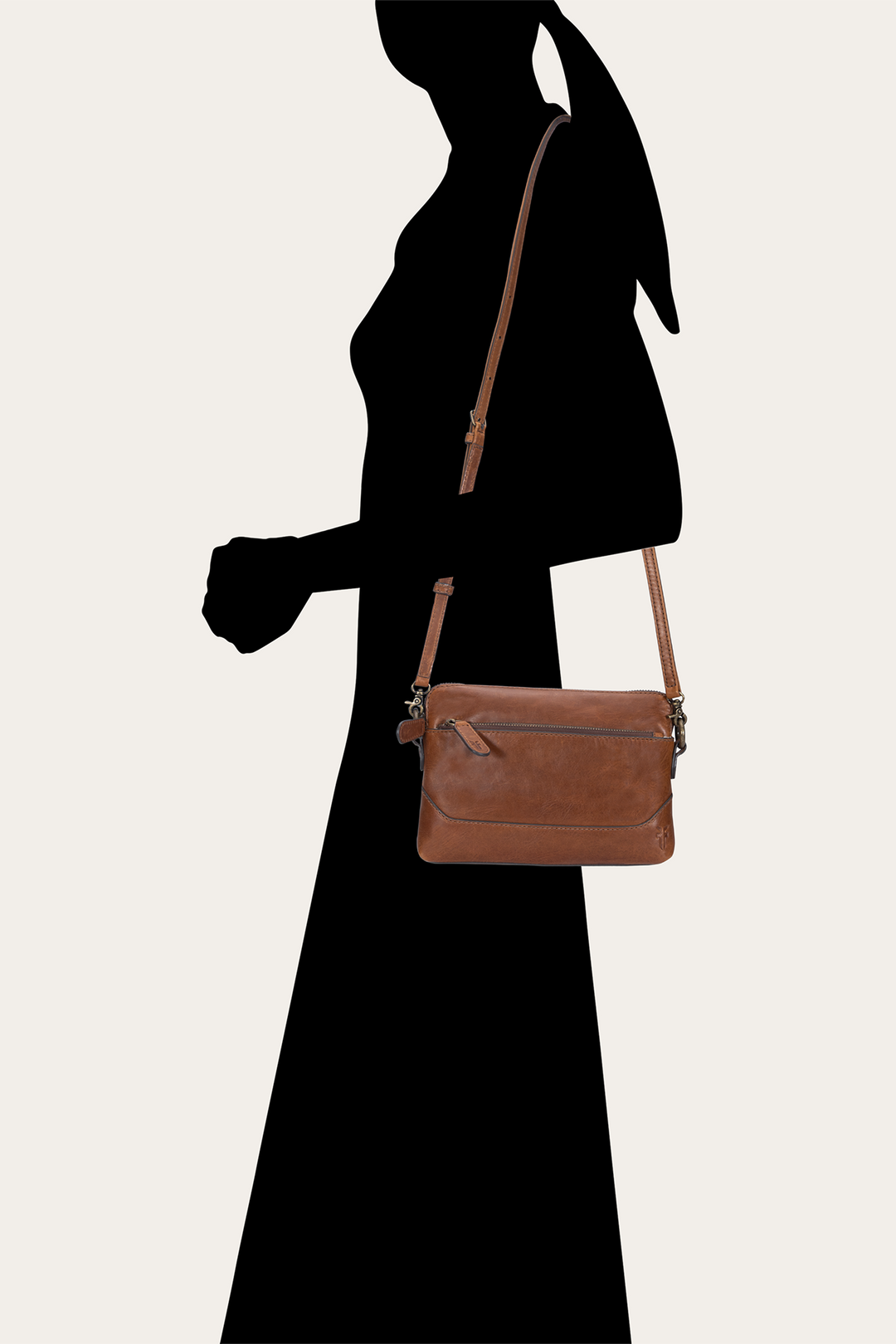 Frye Sale - Melissa Cognac Crossbody Wristlet