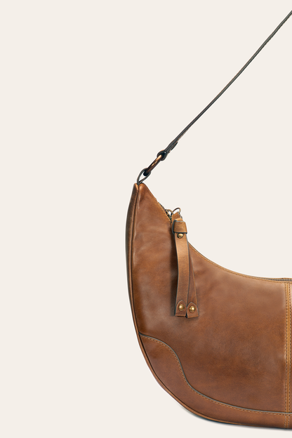 Frye Featured - Melissa Cognac Crescent Hobo