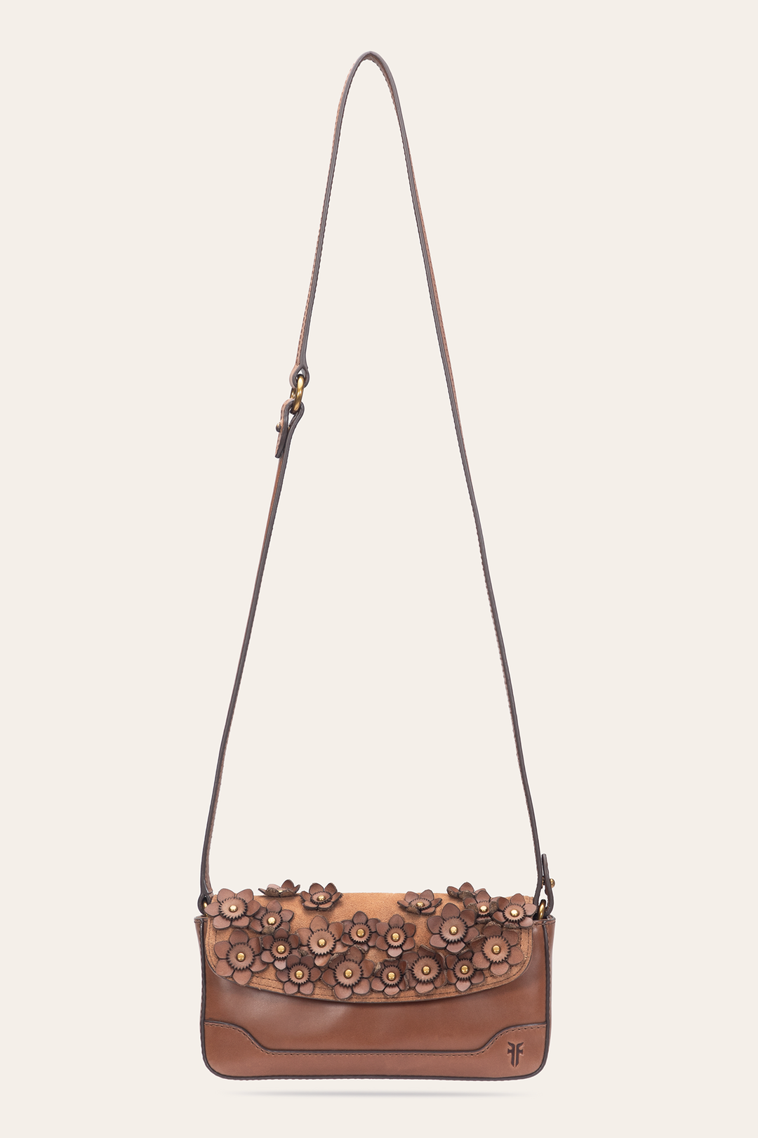 Frye Trending - Cognac Melissa Floral Convertible Mini Flap