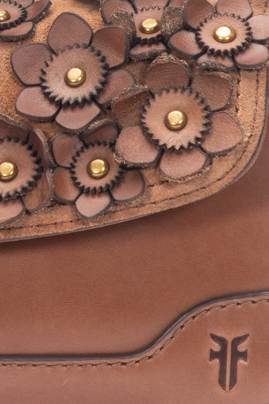 Frye Trending - Cognac Melissa Floral Convertible Mini Flap