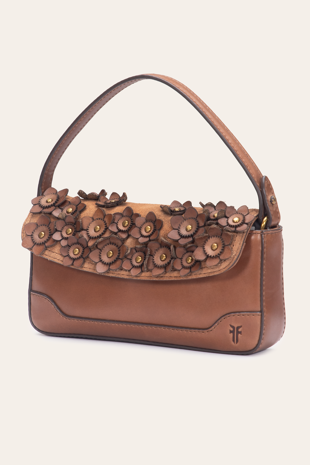 Frye Trending - Cognac Melissa Floral Convertible Mini Flap