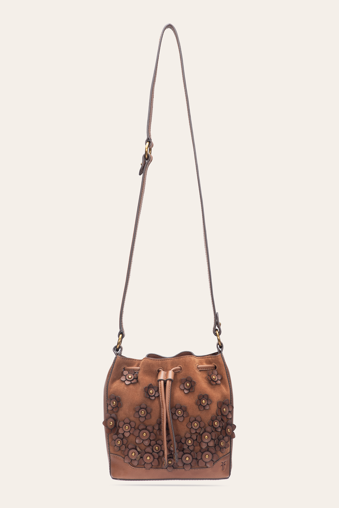 Frye Everyday - Cognac Melissa Floral Convertible Bucket