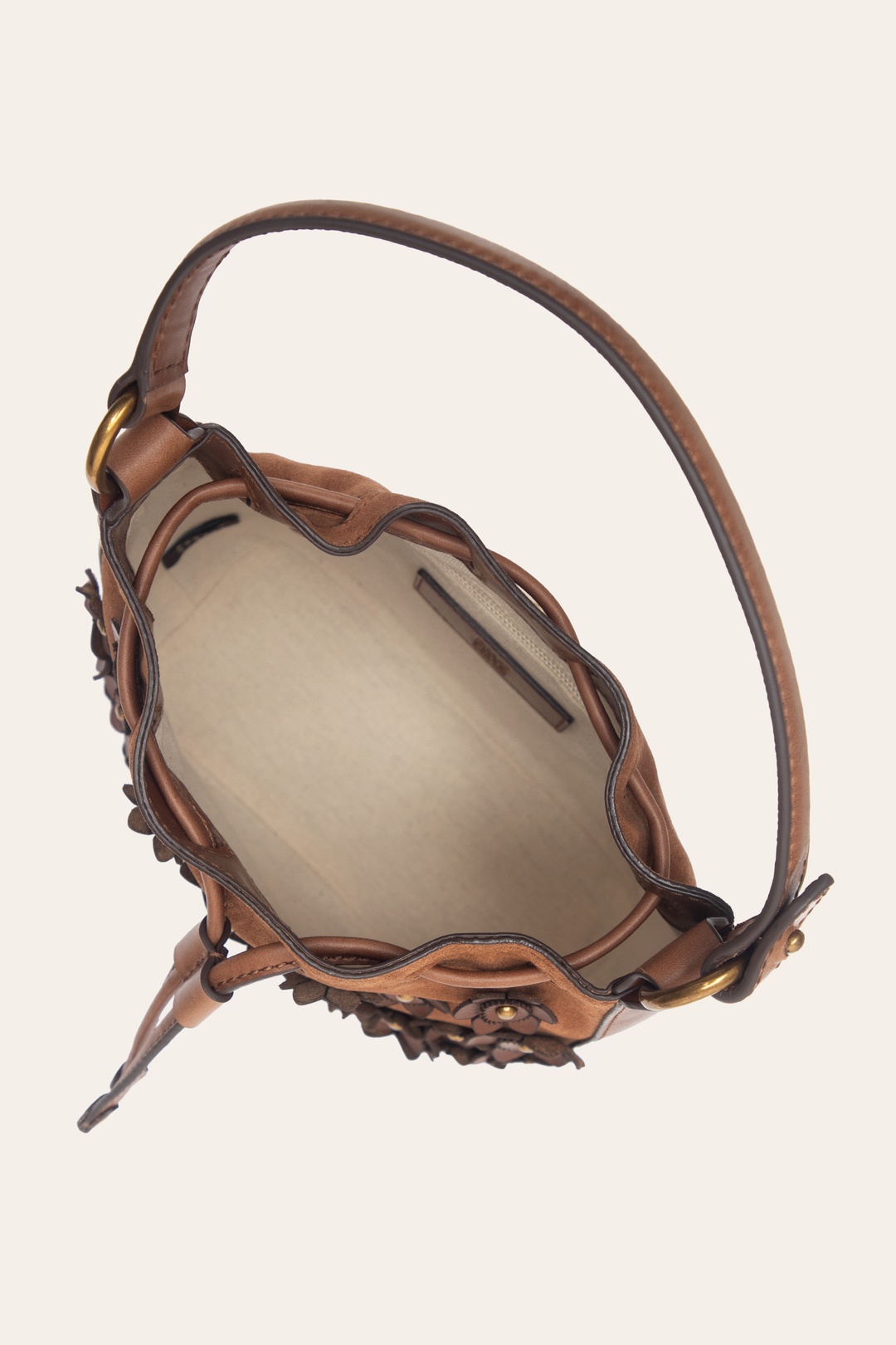 Frye Everyday - Cognac Melissa Floral Convertible Bucket