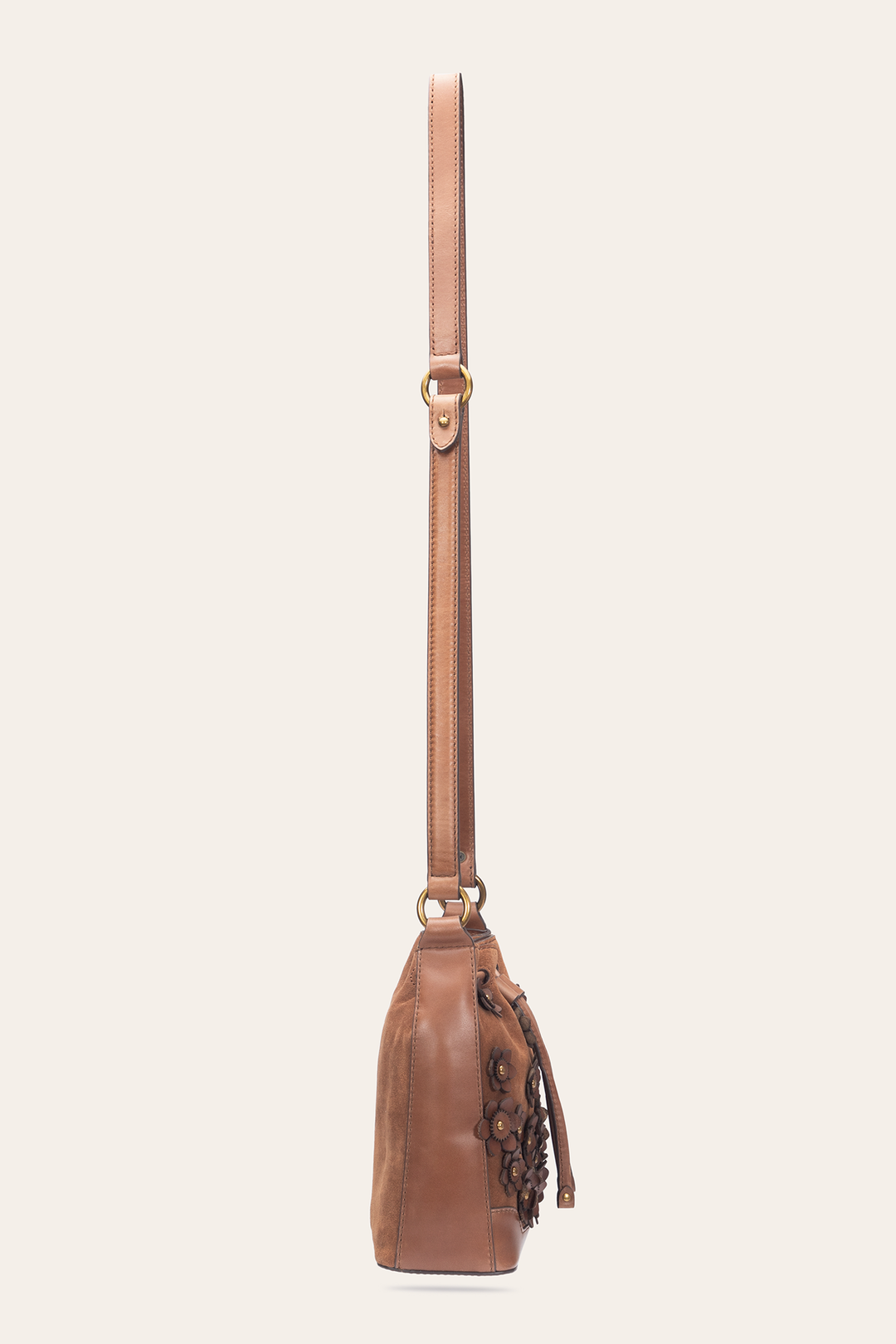 Frye Everyday - Cognac Melissa Floral Convertible Bucket