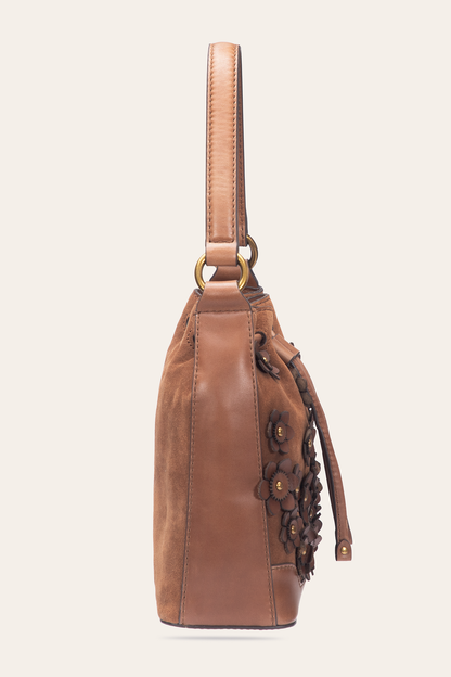 Frye Everyday - Cognac Melissa Floral Convertible Bucket