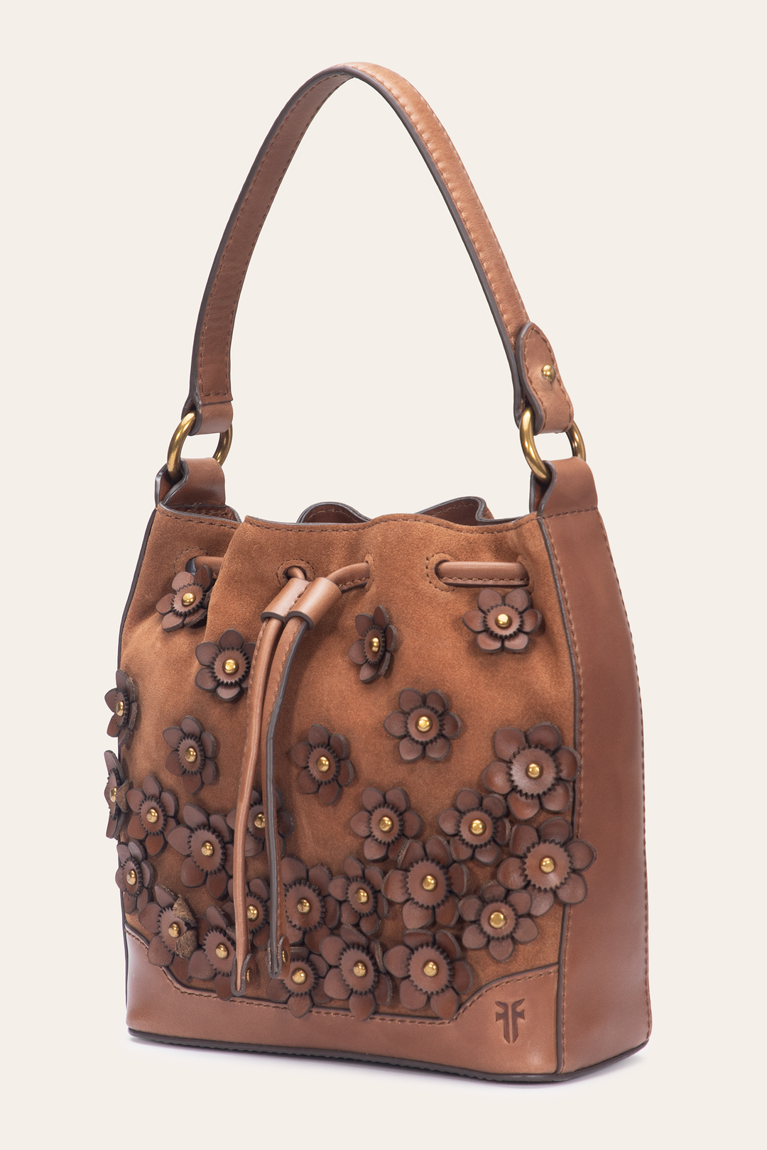 Frye Everyday - Cognac Melissa Floral Convertible Bucket