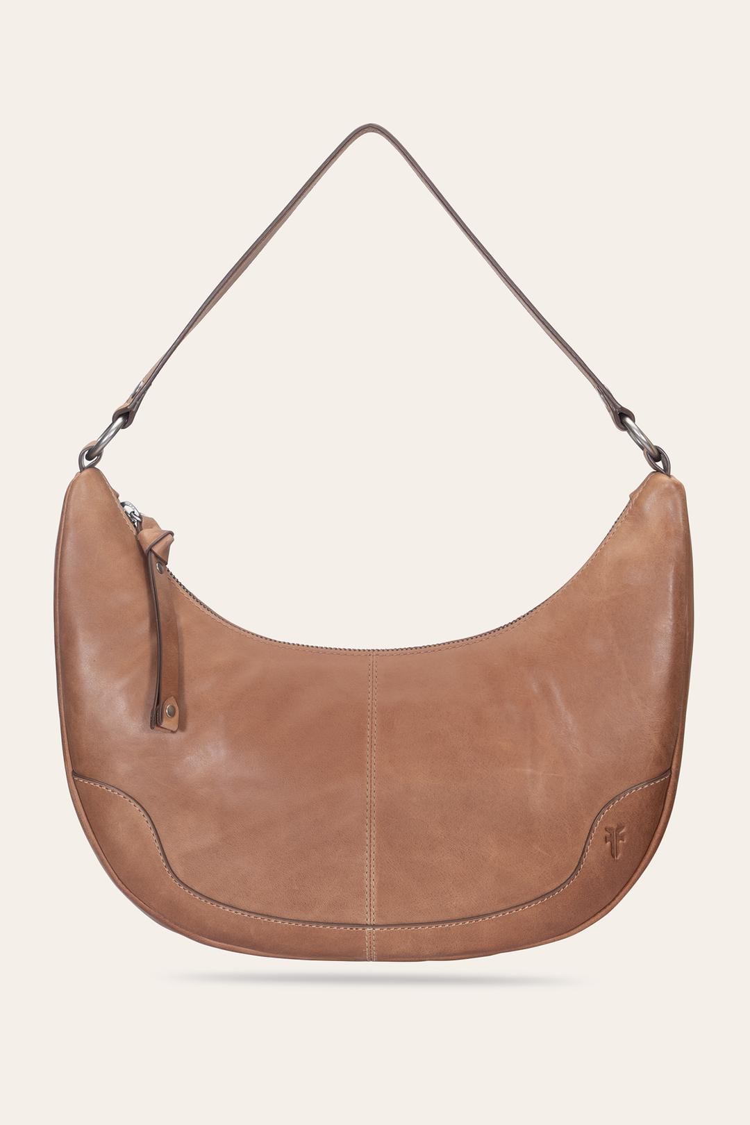 Frye Latest - Melissa Beige Crescent Hobo