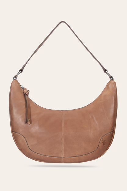 Frye Latest - Melissa Beige Crescent Hobo