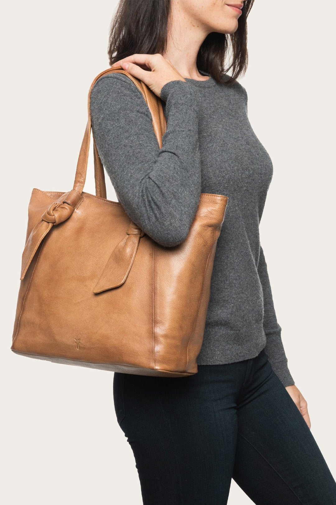 Frye Recommended - Nora Beige Knotted Tote