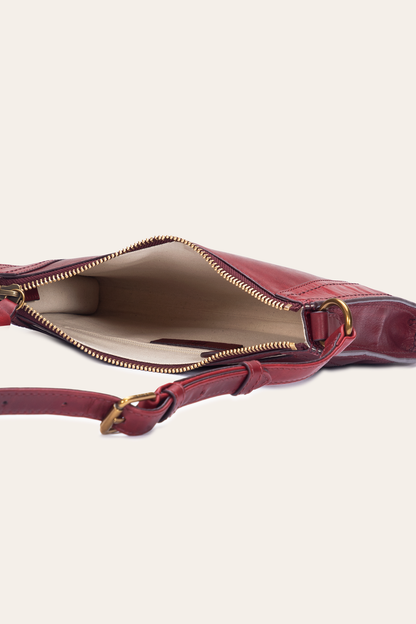 Frye Everyday - Berry Lacquer Melissa Zip Crossbody