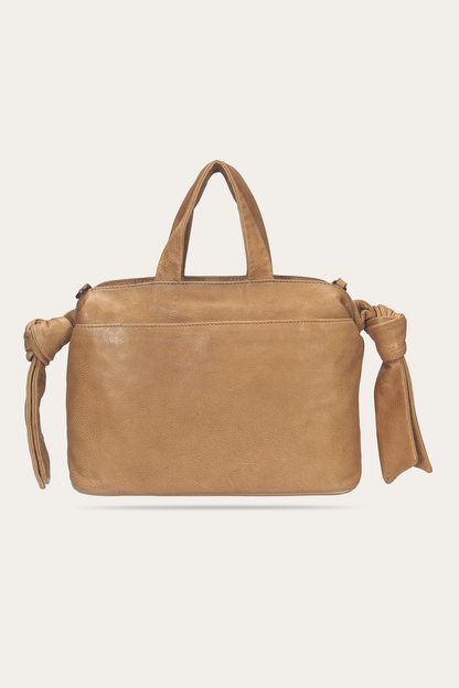 Frye Featured - Beige Nora Knotted Satchel