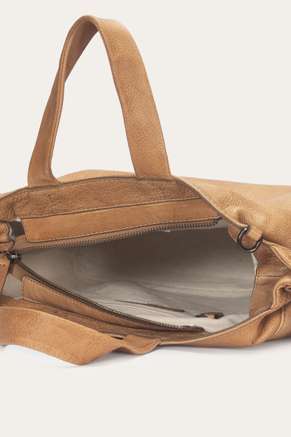 Frye Featured - Beige Nora Knotted Satchel
