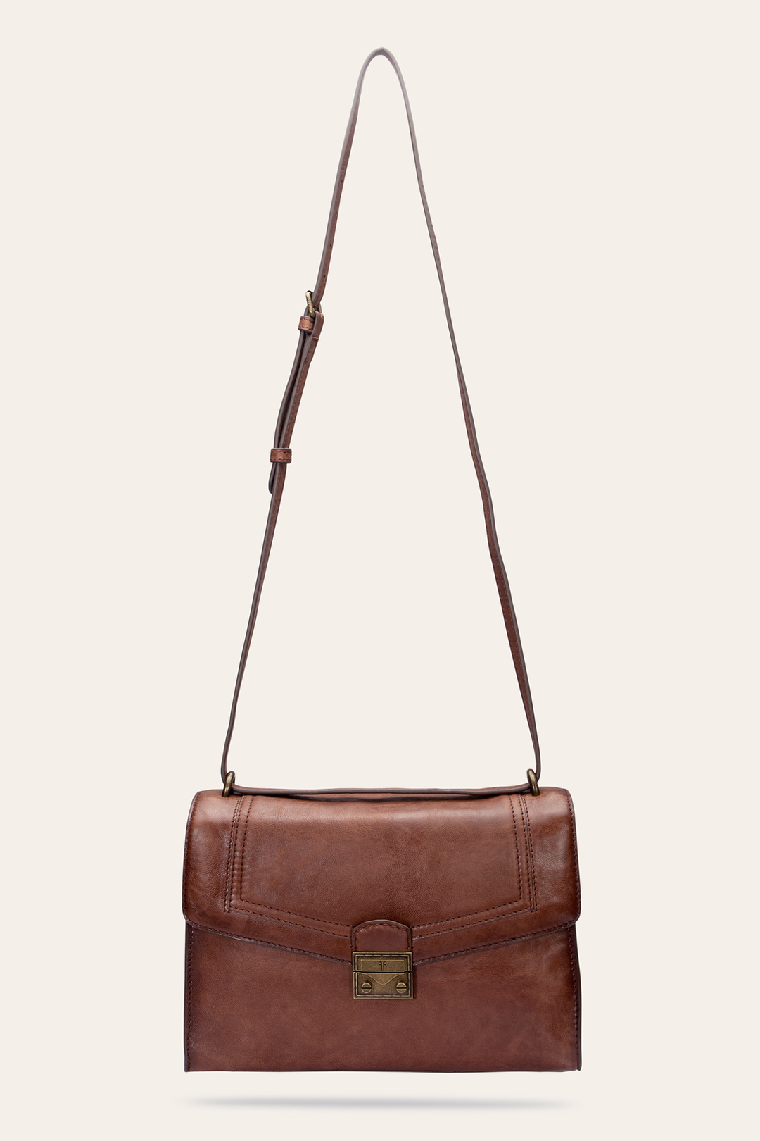 Frye Featured - Alex Cognac Flap Shoulder