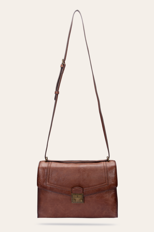 Frye Featured - Alex Cognac Flap Shoulder
