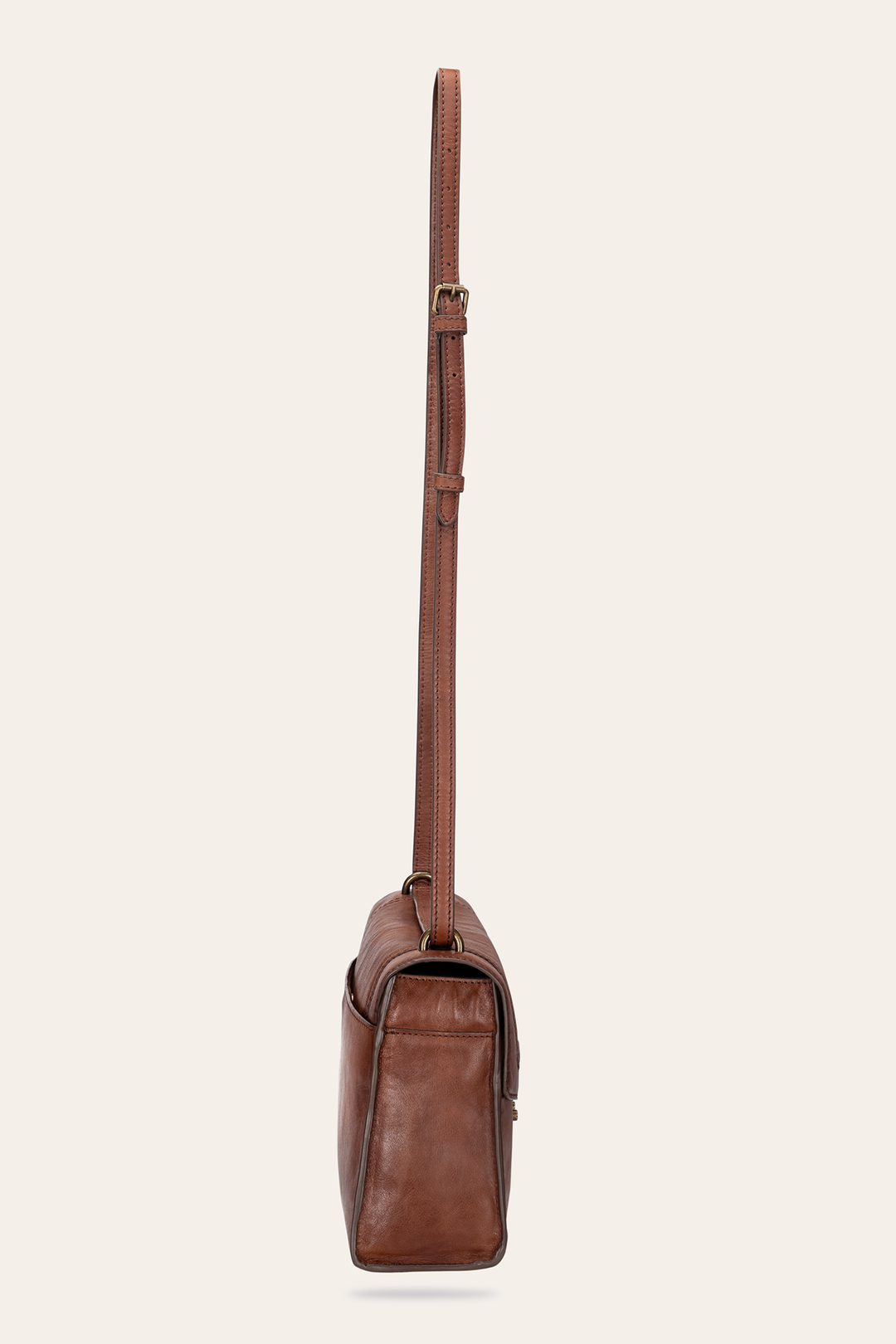 Frye Featured - Alex Cognac Flap Shoulder