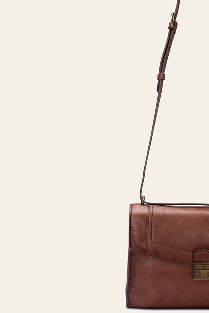 Frye Featured - Alex Cognac Flap Shoulder