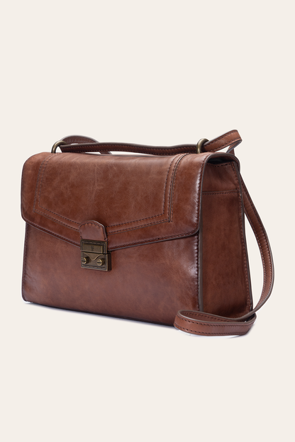Frye Featured - Alex Cognac Flap Shoulder
