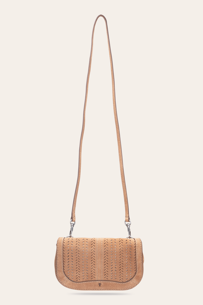 Frye Best Seller - Stella Suede Wallet Crossbody in Beige