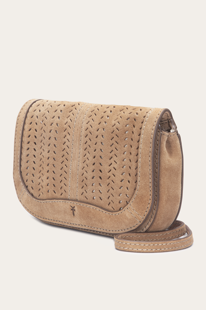 Frye Best Seller - Stella Suede Wallet Crossbody in Beige