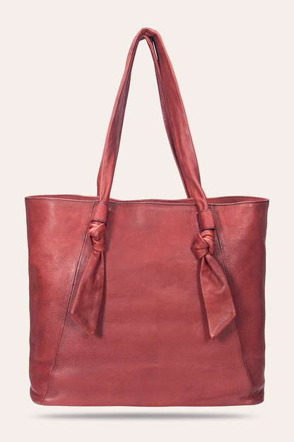 Frye Deals - Nora Knotted Tote in Burgundy