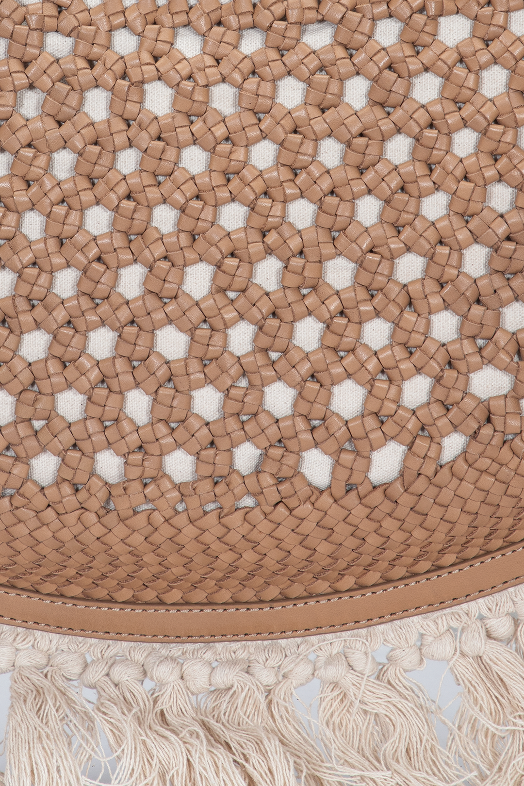 Frye Recommended - Women's Ella Tassel Tote Bag in Beige