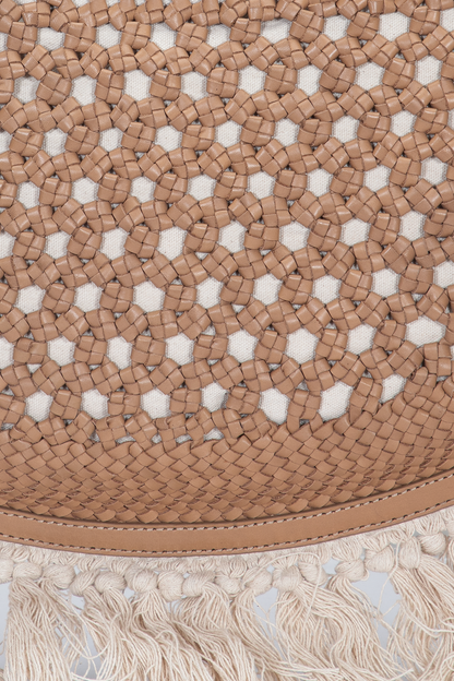 Frye Recommended - Women's Ella Tassel Tote Bag in Beige