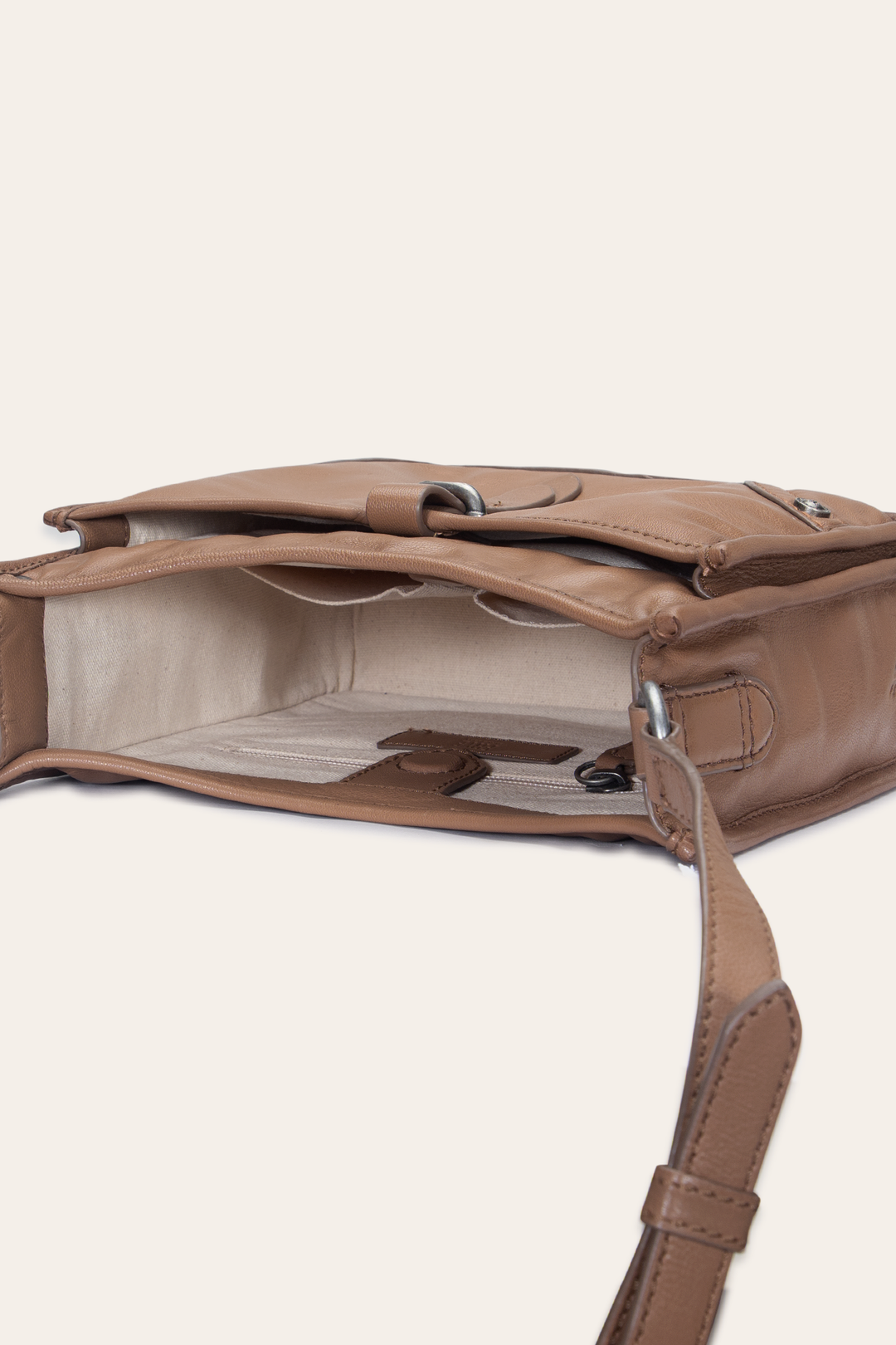 Frye Trusted - Women's Campus Crossbody Bag (Beige)