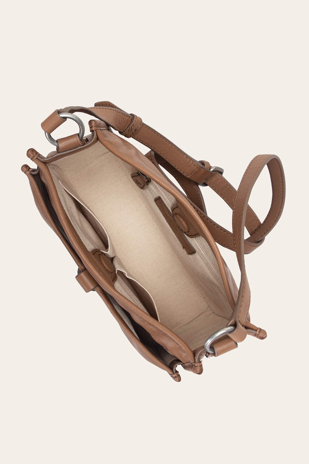 Frye Trusted - Women's Campus Crossbody Bag (Beige)
