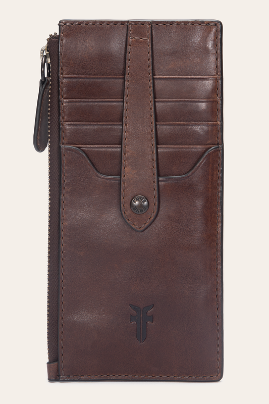 Frye Best Seller - Melissa Dark Brown Snap Card Wallet