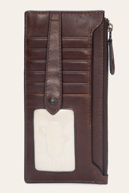 Frye Best Seller - Melissa Dark Brown Snap Card Wallet