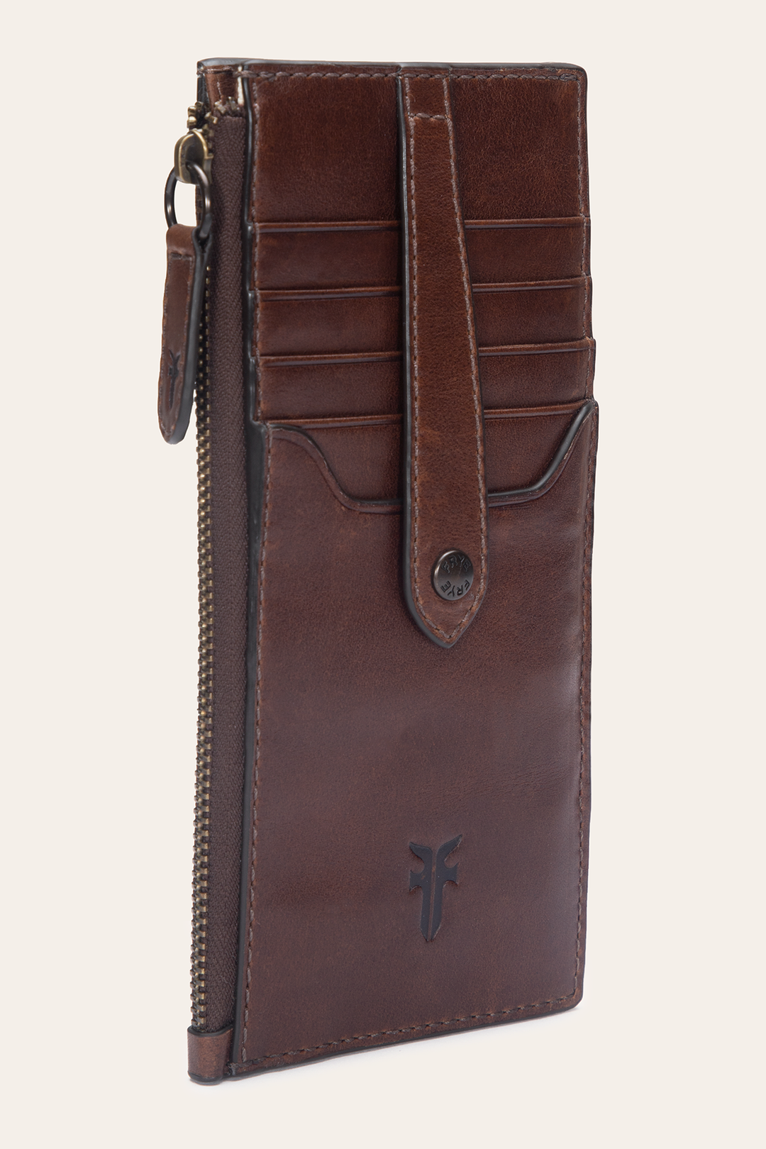 Frye Best Seller - Melissa Dark Brown Snap Card Wallet
