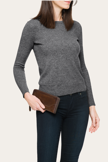 Frye Special Offer - Melissa Dark Brown Zip Wallet