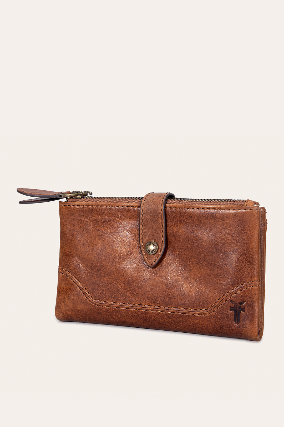 Frye Deals - Melissa Cognac Double Zip Wallet