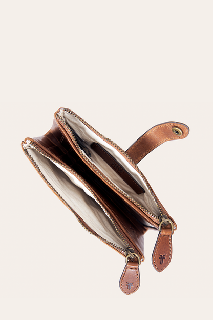 Frye Deals - Melissa Cognac Double Zip Wallet