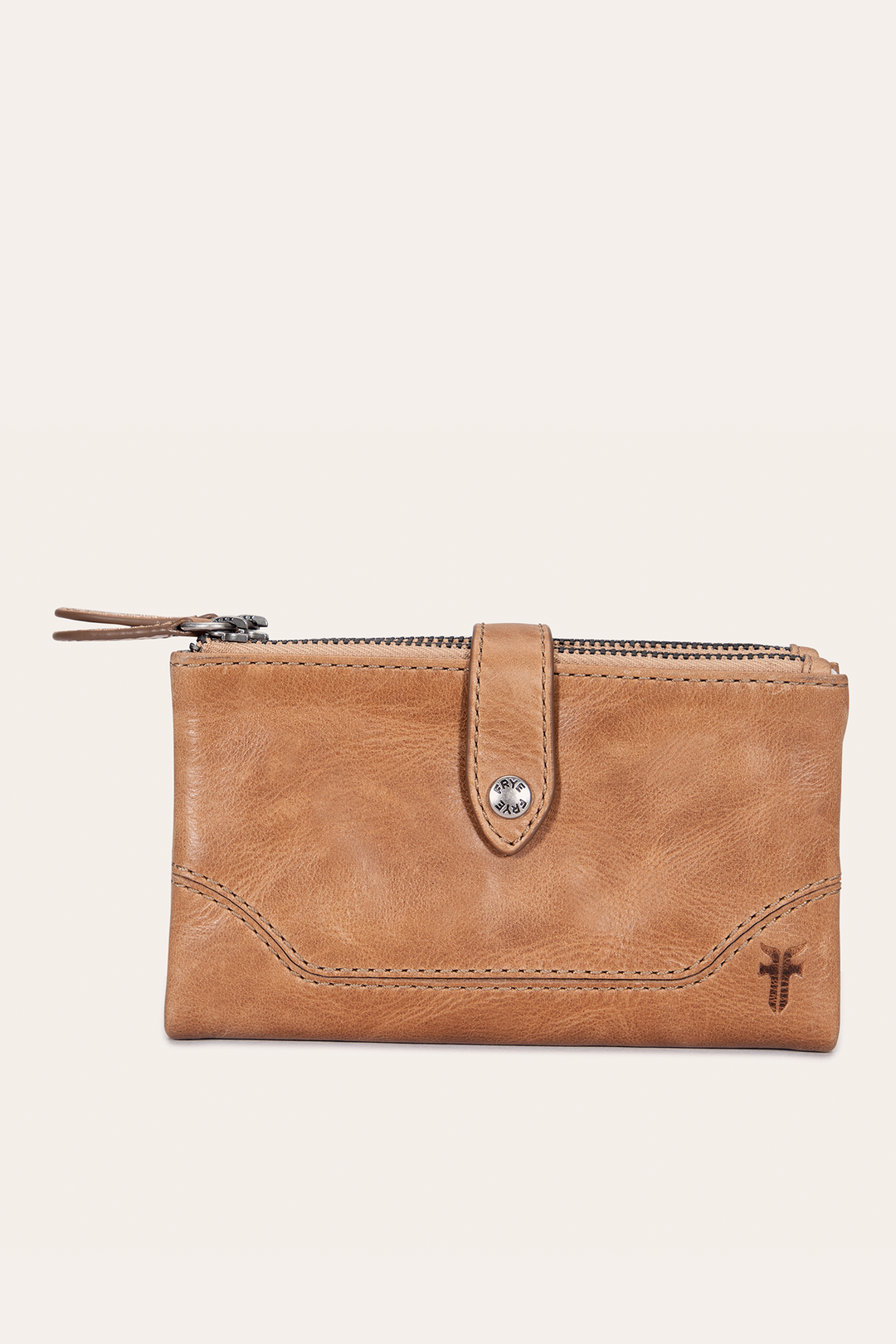 Frye Essential - Melissa Beige Double Zip Wallet