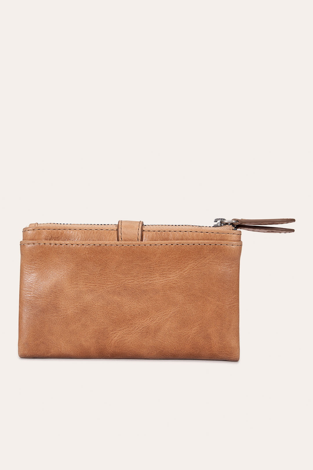 Frye Essential - Melissa Beige Double Zip Wallet