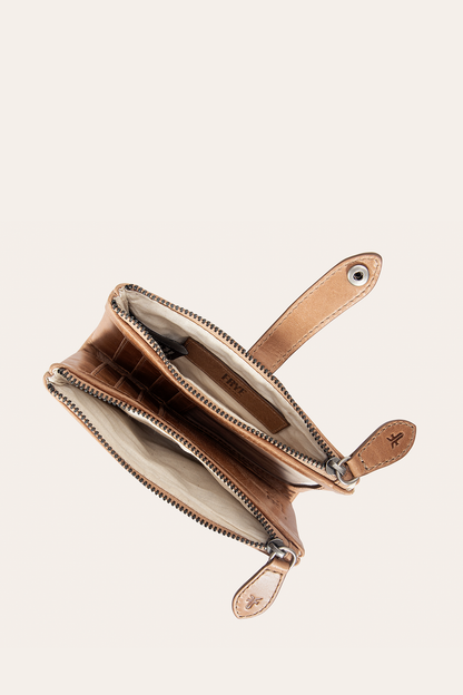 Frye Essential - Melissa Beige Double Zip Wallet