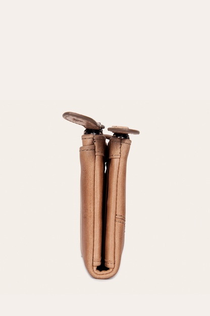 Frye Essential - Melissa Beige Double Zip Wallet