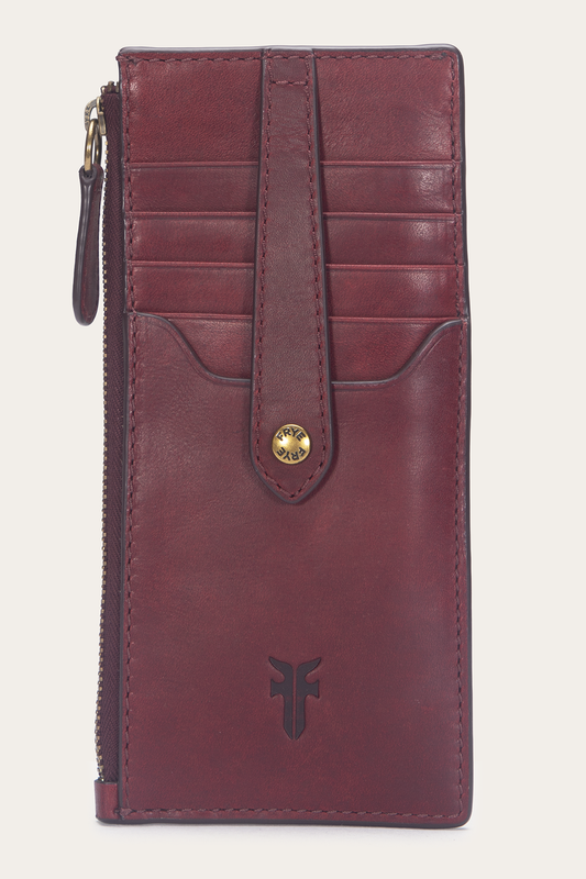 Frye Popular - Berry Lacquer Melissa Snap Card Wallet