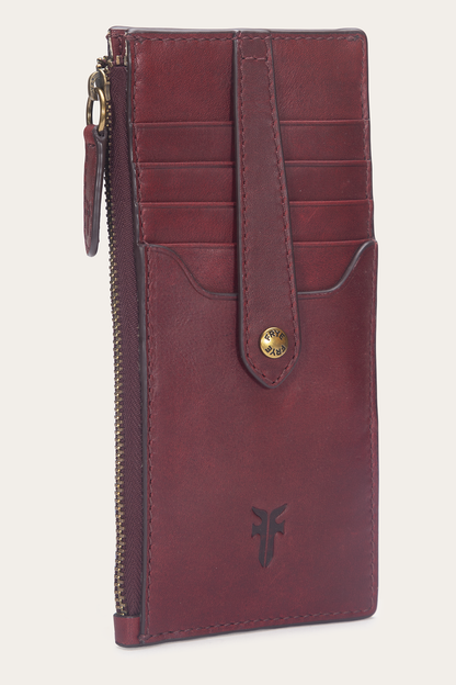 Frye Popular - Berry Lacquer Melissa Snap Card Wallet